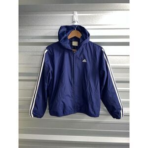 Vintage Adidas Nylon Hooded Track Jacket Size M